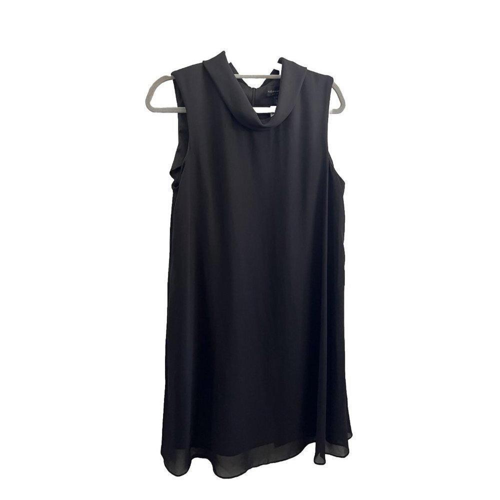 Connected Apparel High Neck Dress Sleeve Less Black Women 14